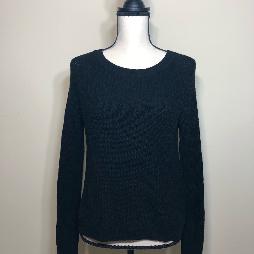 Black Express Crew Neck Sweater